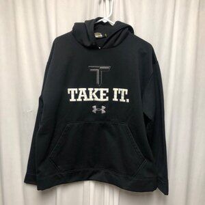 Under Armour Take It Black Hoodie Mens Size Large Loose Fit Sweatshirt